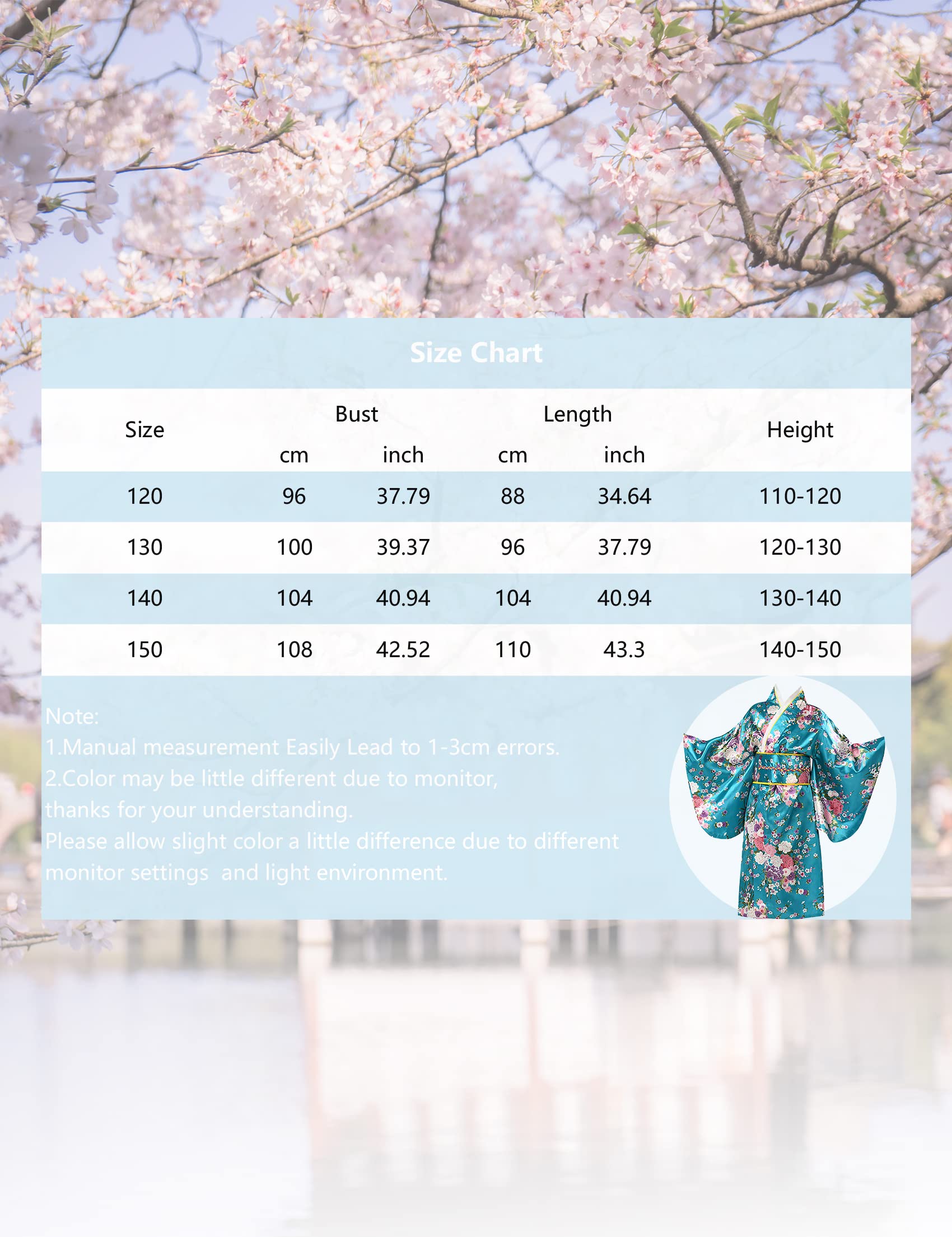CRFASIBE Japanese Traditional Dress Kimono Robe for Kids Girls Yukata Kimono Anime Cosplay Robe