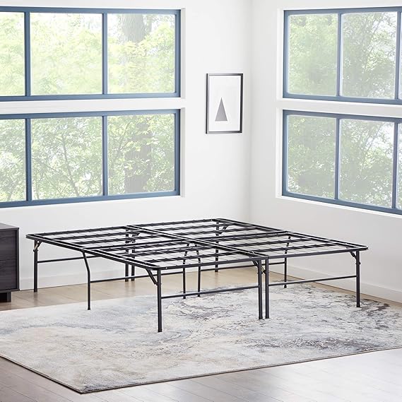 MALOUF HIGHRISE Folding Metal Bed Frame 14 or 18 Inch High