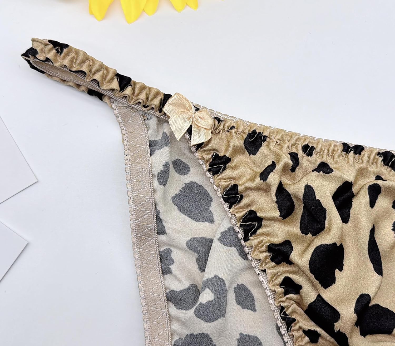 Women Silk Satin Panties Sexy Briefs Soft Fit Summer Beach Bikini Thong,G-String Perfect for Daily Underwear - Image 4