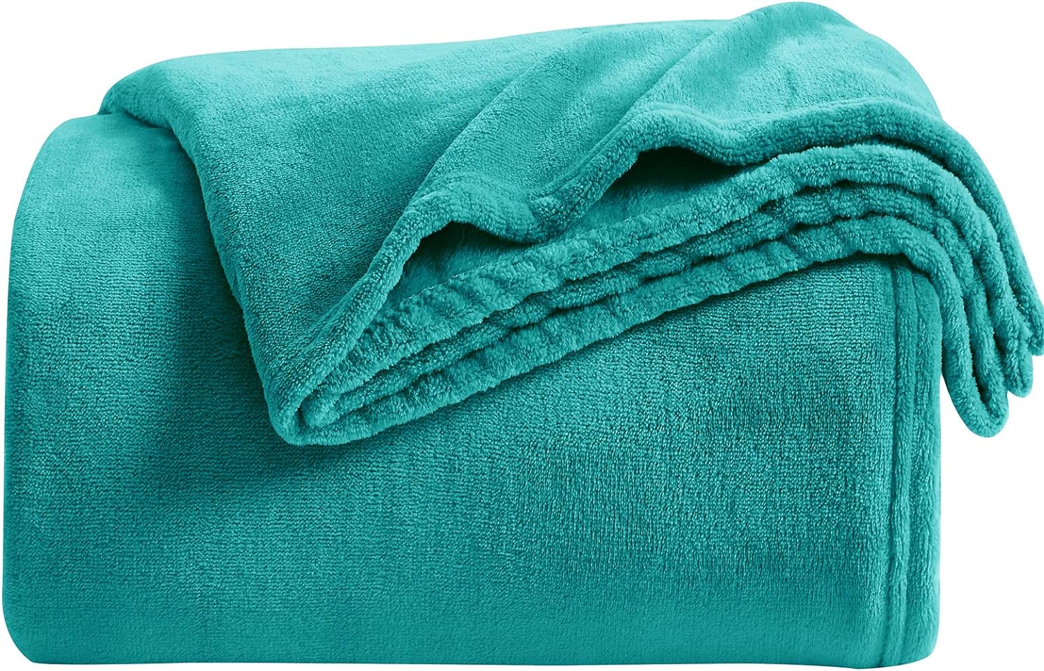 KMUSET Fleece Blanket Throw Size Teal Lightweight Super