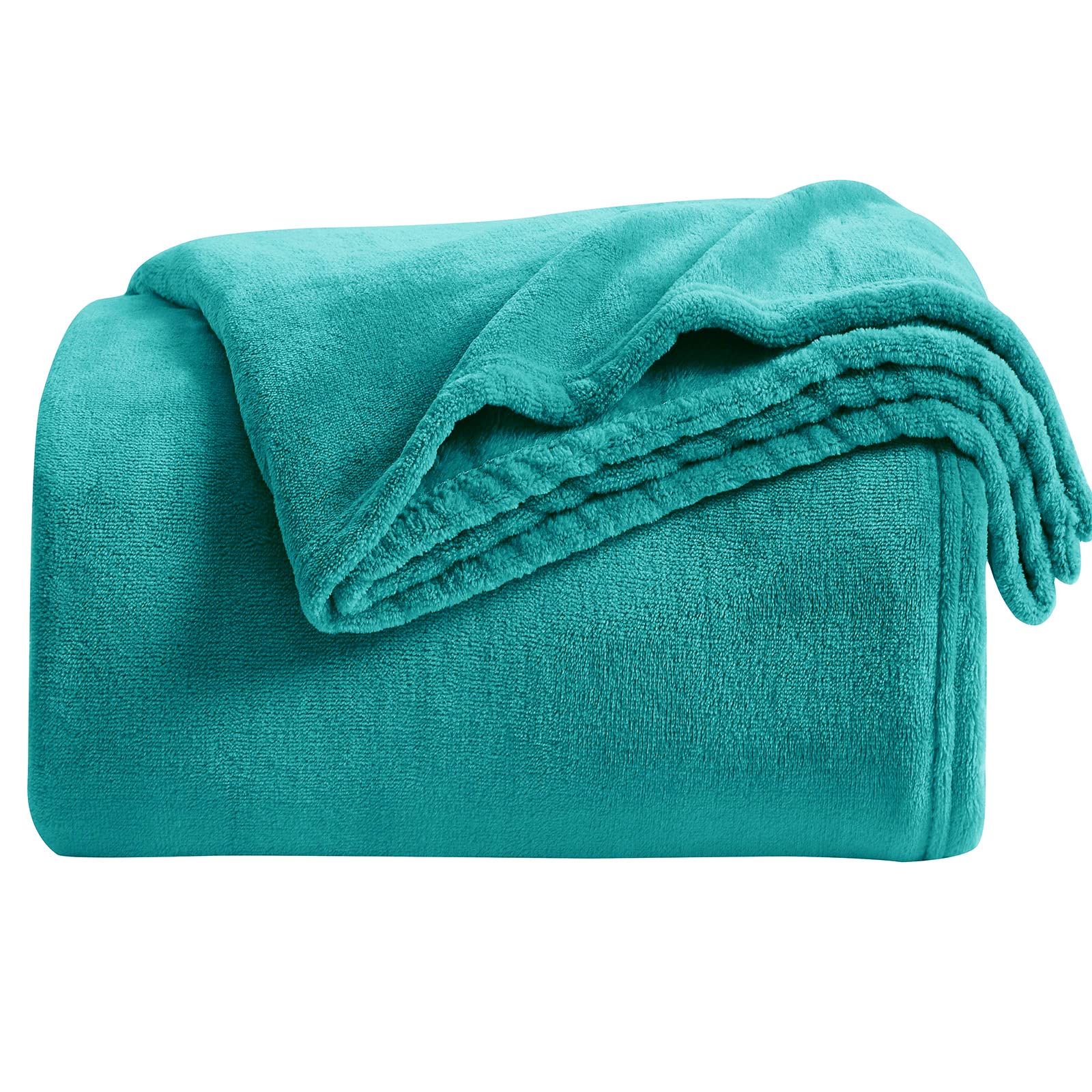 KMUSET Fleece Blanket Throw - Teal, Lightweight, Super Soft, Cozy Luxury Bed Blanket
