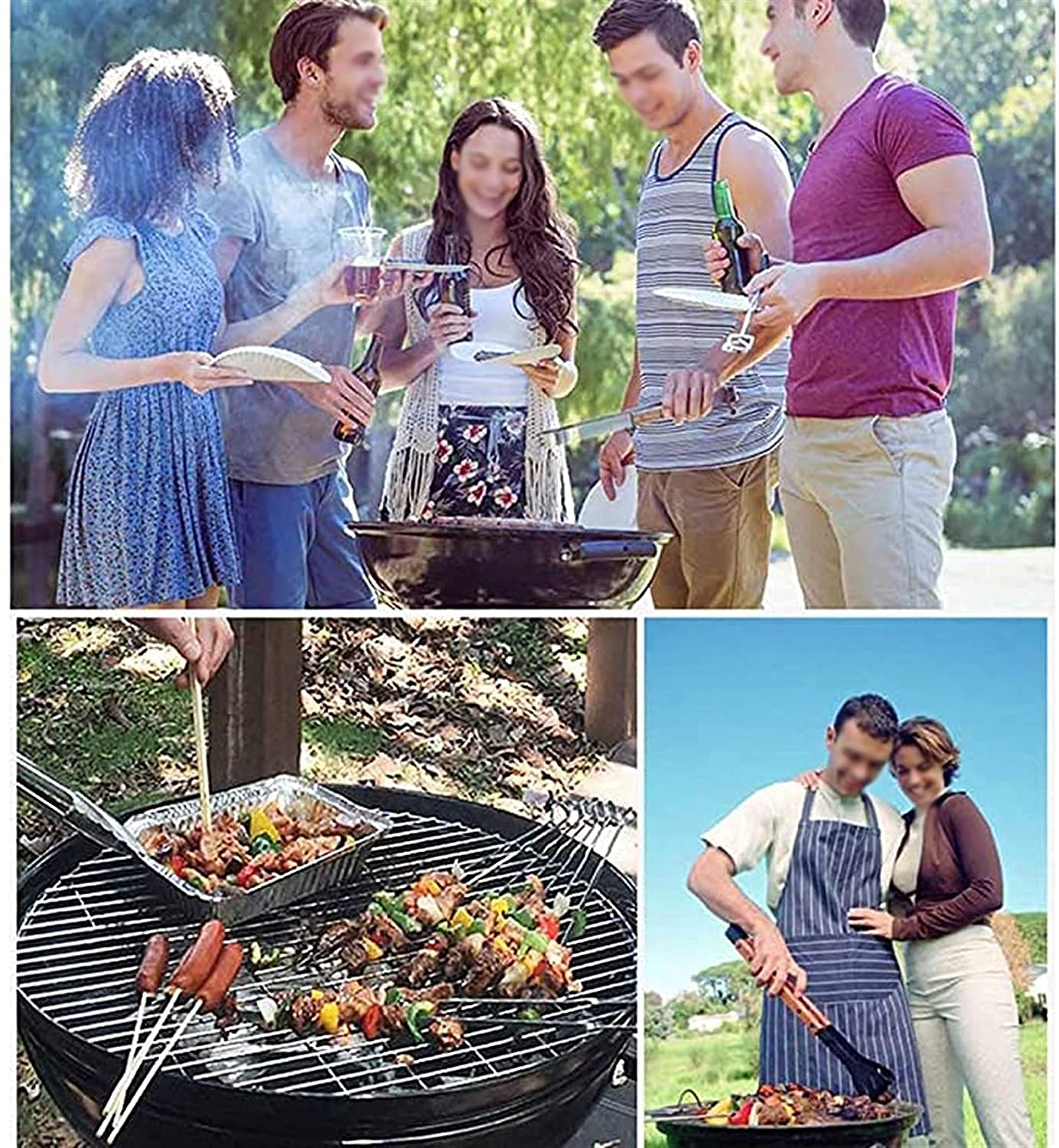 Grill Węglowy Okrągły Grill Z Kółkami Domowy Grill Węglowy Grill Na Zewnątrz Dla 5-15 Osób Grill Kempingowy