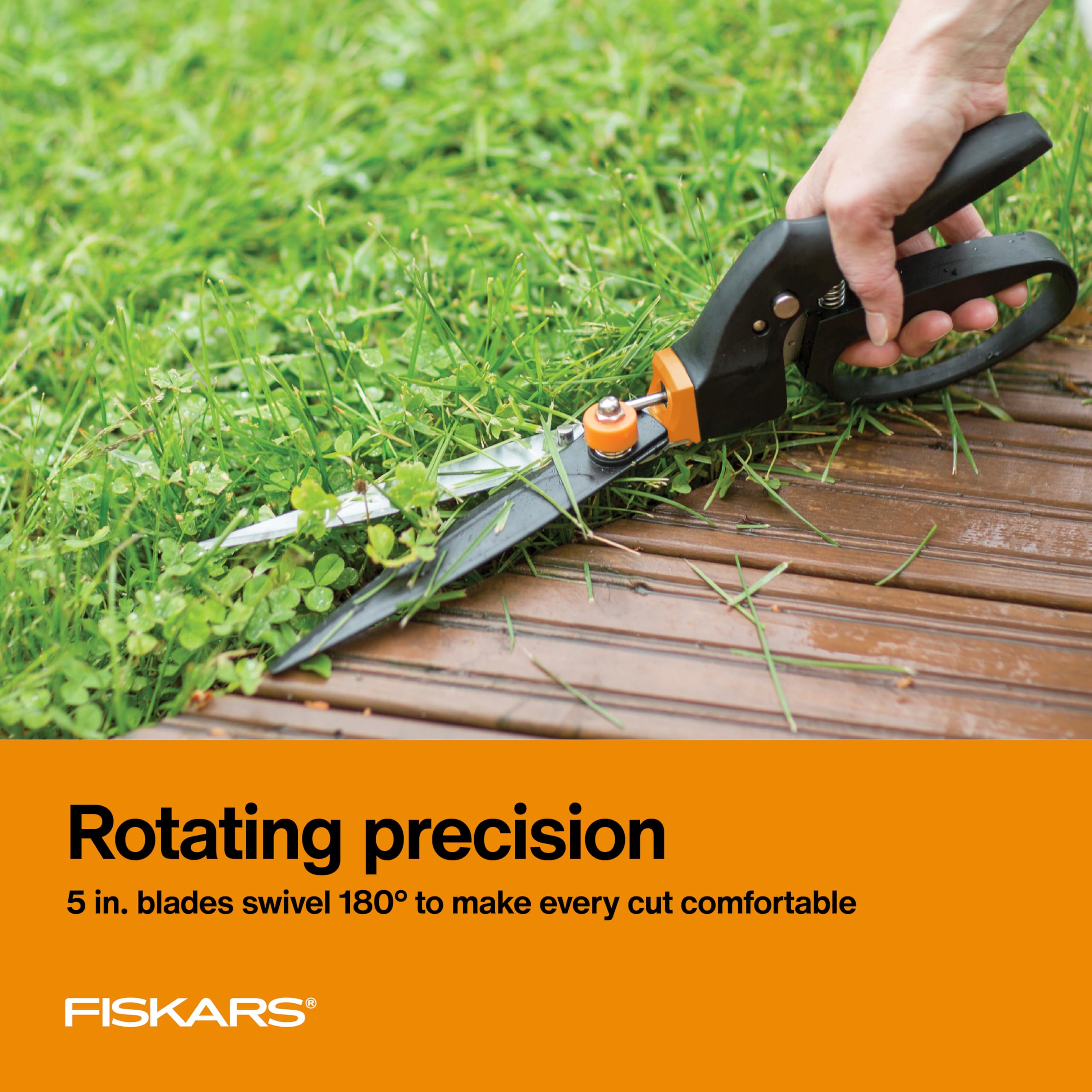 Amazon | Fiskars ガーデンスイベル草ばさみ、正確な芝生の縁取りの 