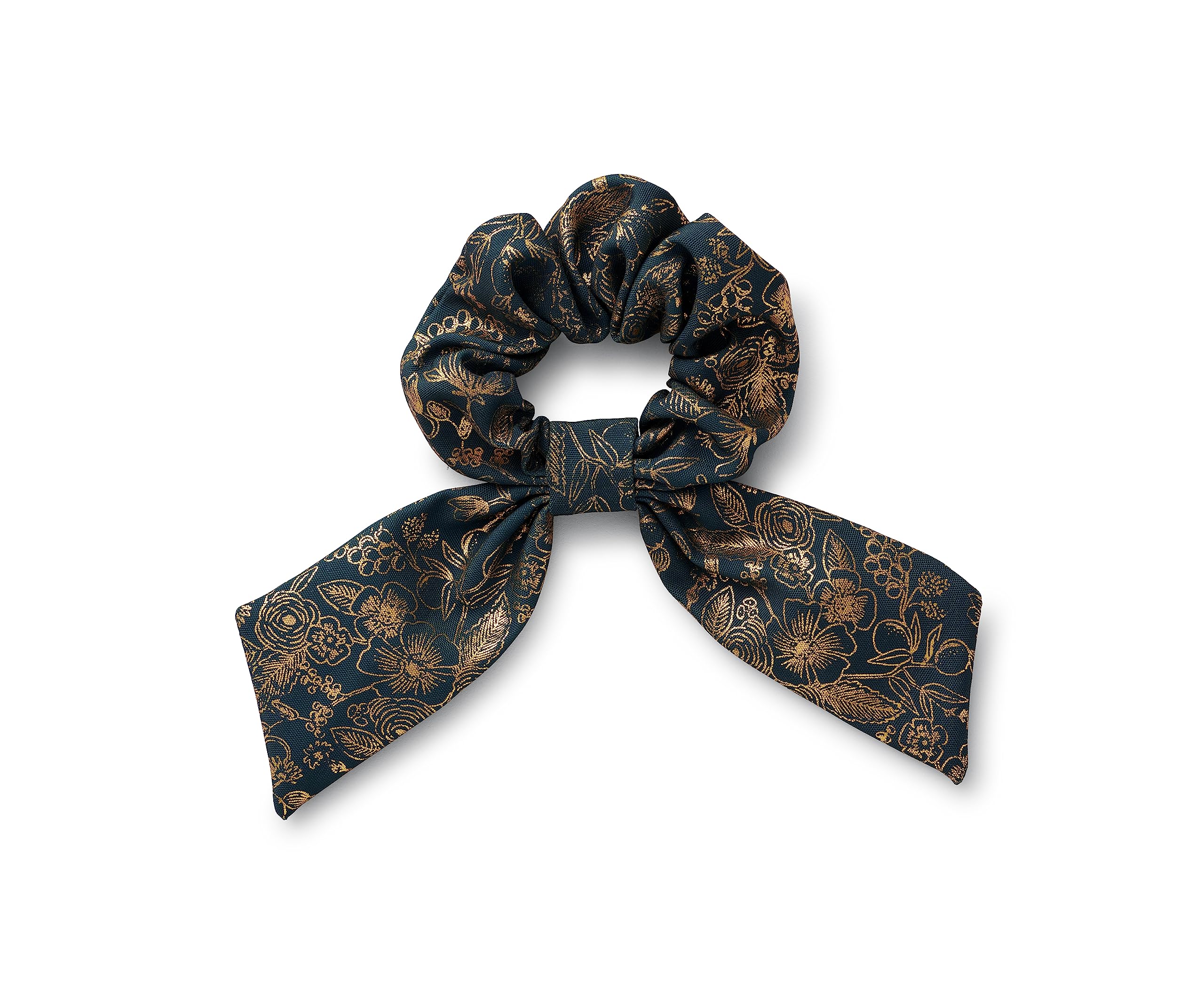 RIFLE PAPER CO. Colette Scrunchie, 100% Polyester, Digitally Printed, 3.5" Diameter, Scarf Tie for Hair, Soft Elastic Scrunchie Hair Band, Works as Ponytail Holder or Wrist Accessory