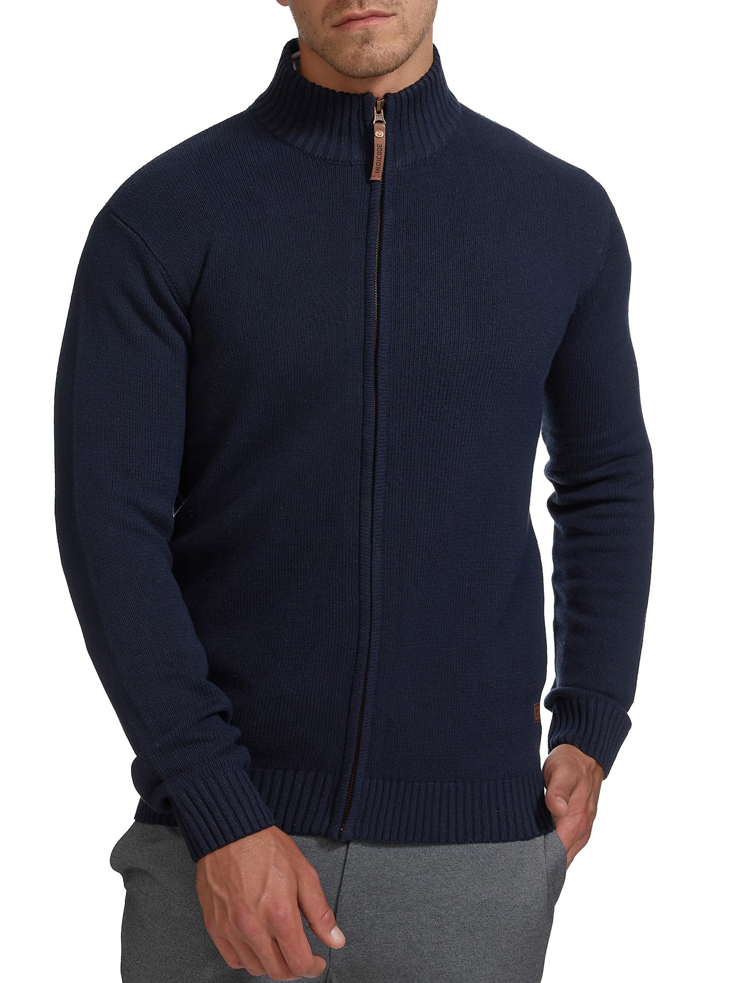 Indicode Hommes INLut Cardigan | Gilet à col Montant
