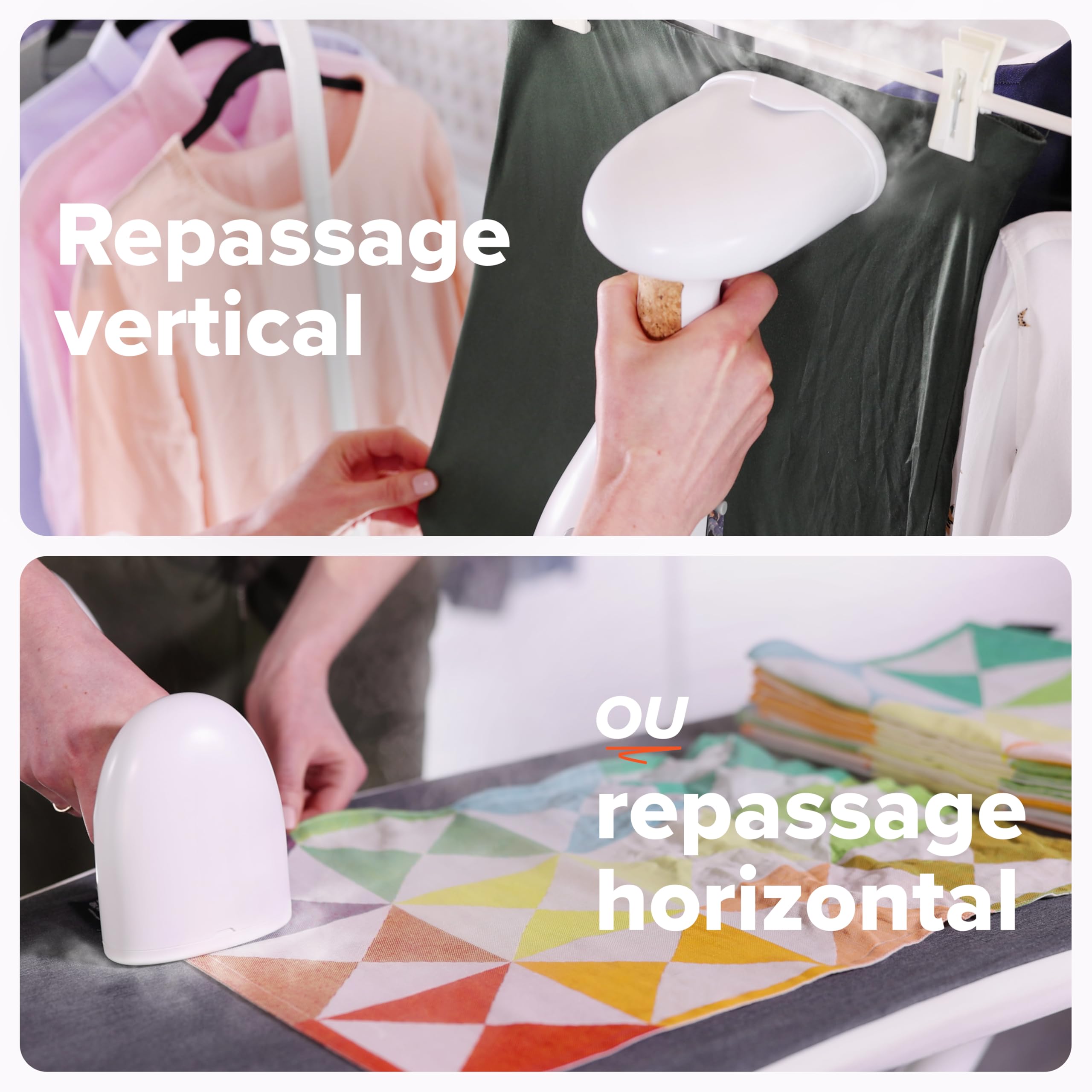 Dupray Voila 3-en-1 Steamer à Main – Défroisseur Portable pour Vêtements, Tissus et Usage Domestique, Compact et portatif