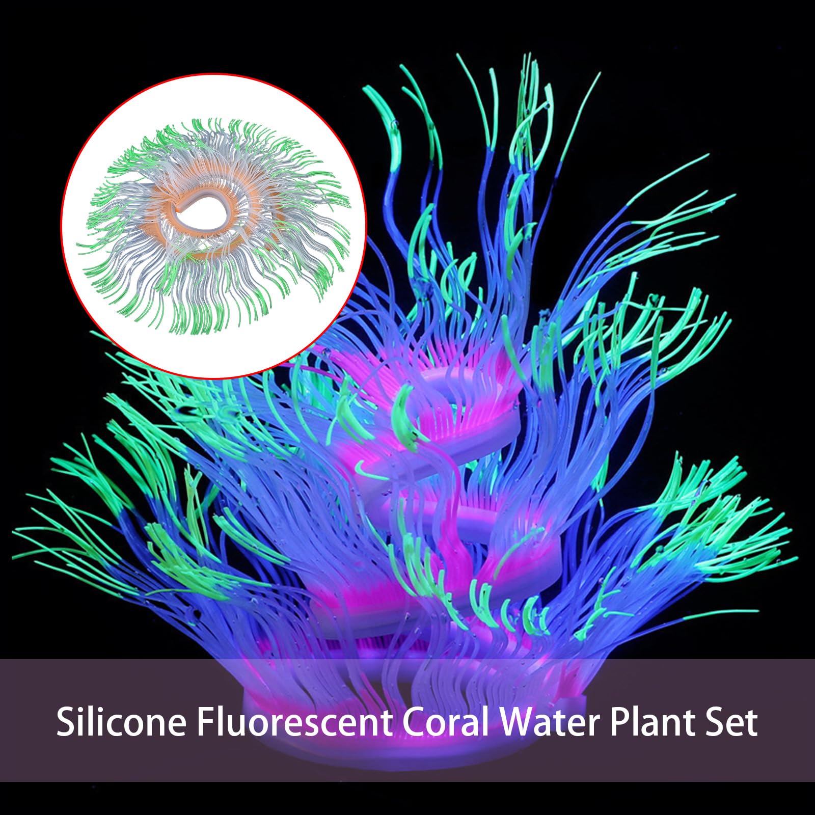 Paisaje de acuario, paisaje, césped, fluorescencia, decoración de acuarios, decoración de hábitat, terrario, accesorios para fotos