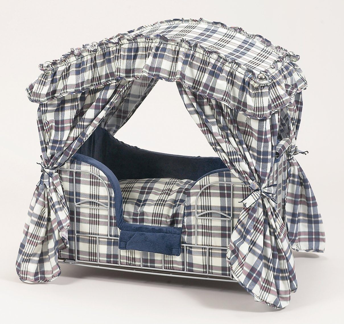 Lazy Paws Pet Bed 27" Premium BEDDING SETNavy Blue Plaid