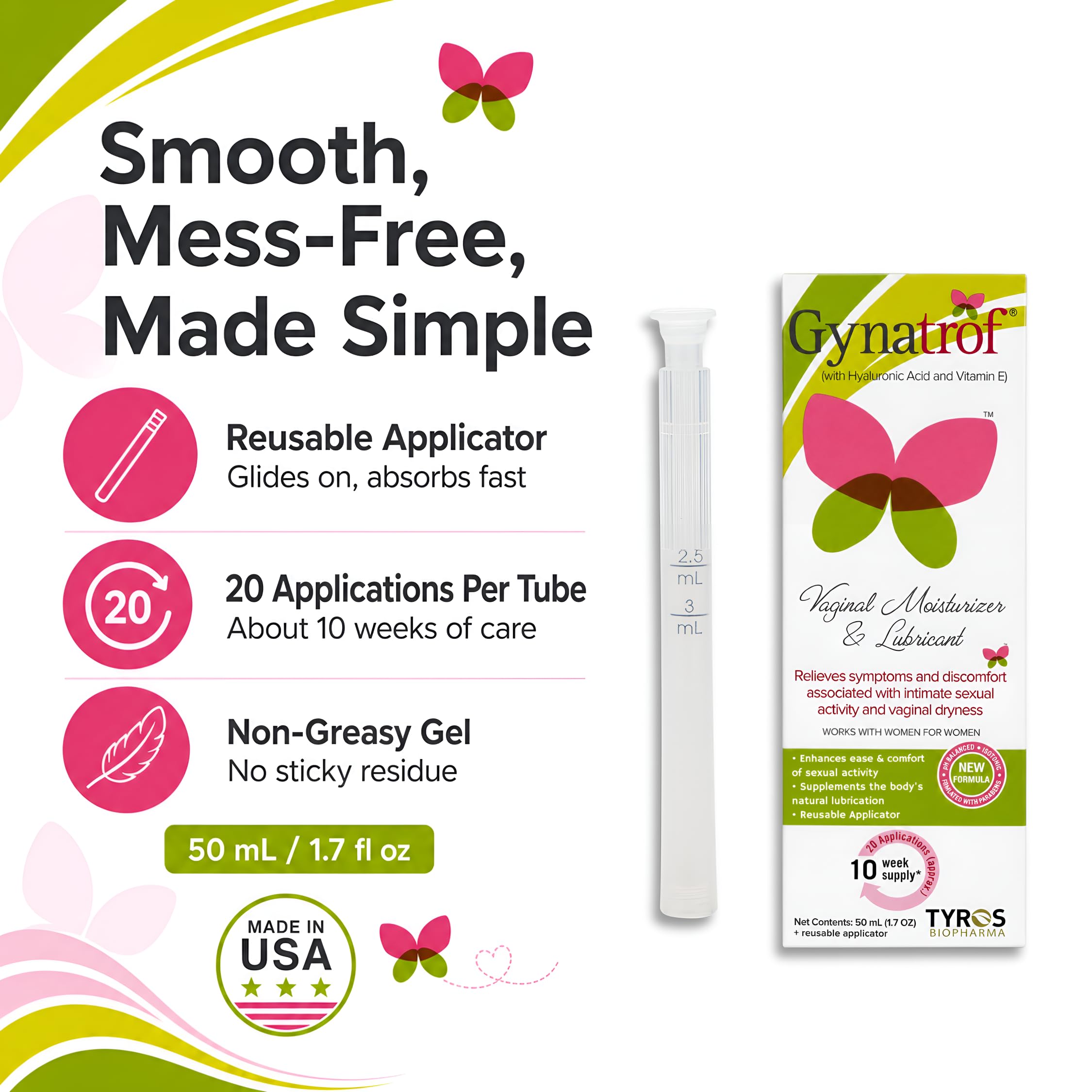 Gynatrof Vaginal Moisturizer for Dryness Hormone-Free HA & Vit E product thumbnail 6