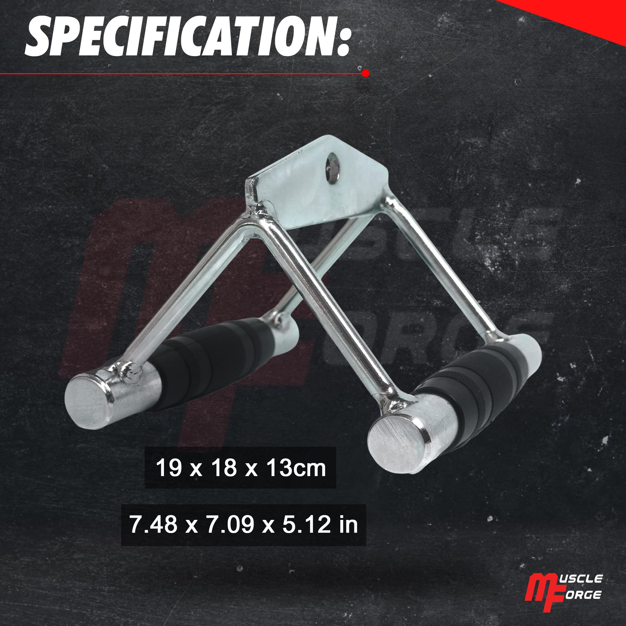 Accessori Macchina a Cavo – Barra LAT Machine 70 cm, Barra Tricipiti a V, Doppia D, Triangolo, Barra Dritta 50 cm – Acciaio, Grip Antiscivolo, Universale – Dorsali, Bicipiti, Tricipiti