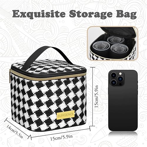 Miniatura 6 de Sungenol - Juego de 18 rodillos de pelo, rizadores de pelo sin calor, rodillos de pelo autoagarre, rodillos de pelo con pinzas y peine, rizadores de