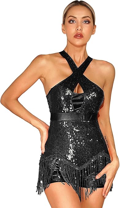Americana E Paillettes, Per Danza Tango Con Nappe, Costume