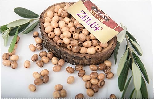 Bethlehem cuentas de madera de olivo de Rosario de 0.315in cuentas ovaladas de madera (60 cuentas)  Cuentas de madera de olivo para rosario y