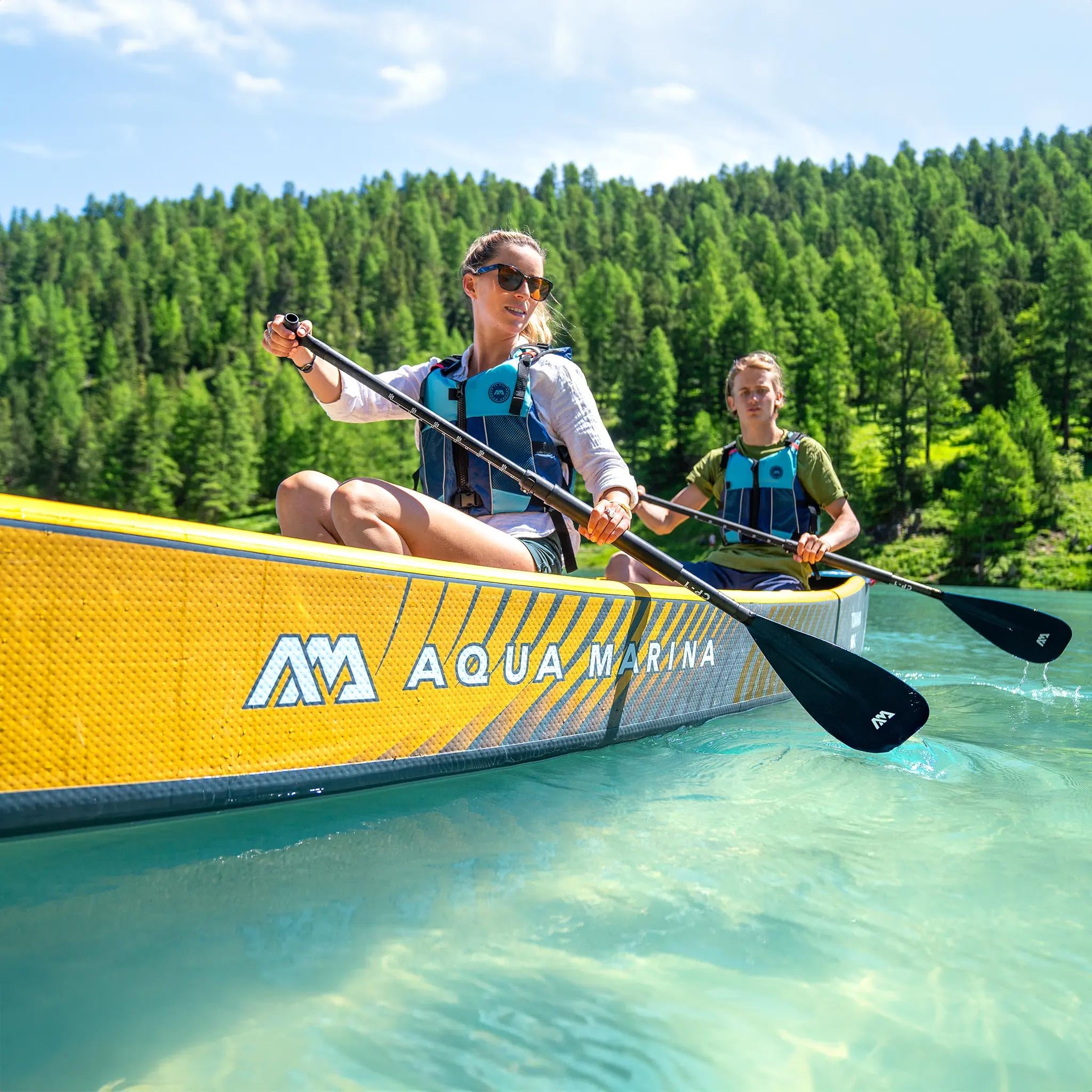 Aqua Marina kajak aufblasbar | Inflatable 3 Personen Kayak Tomahawk AIR-C 2024 | 478x88 cm | Technologie: Drop Stitch