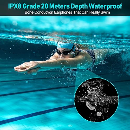 Miniatura 3 de Auriculares de conducción ósea  Auriculares de natación ultraligeros IPX8 impermeables  Bluetooth 5.3 Auriculares inalámbricos con micrófono  MP3