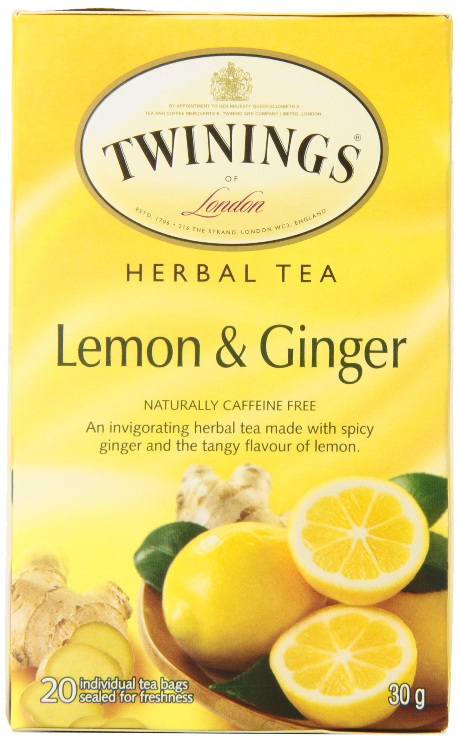 Twinings Herbal Lemon and Ginger Individually Wrapped Teabags