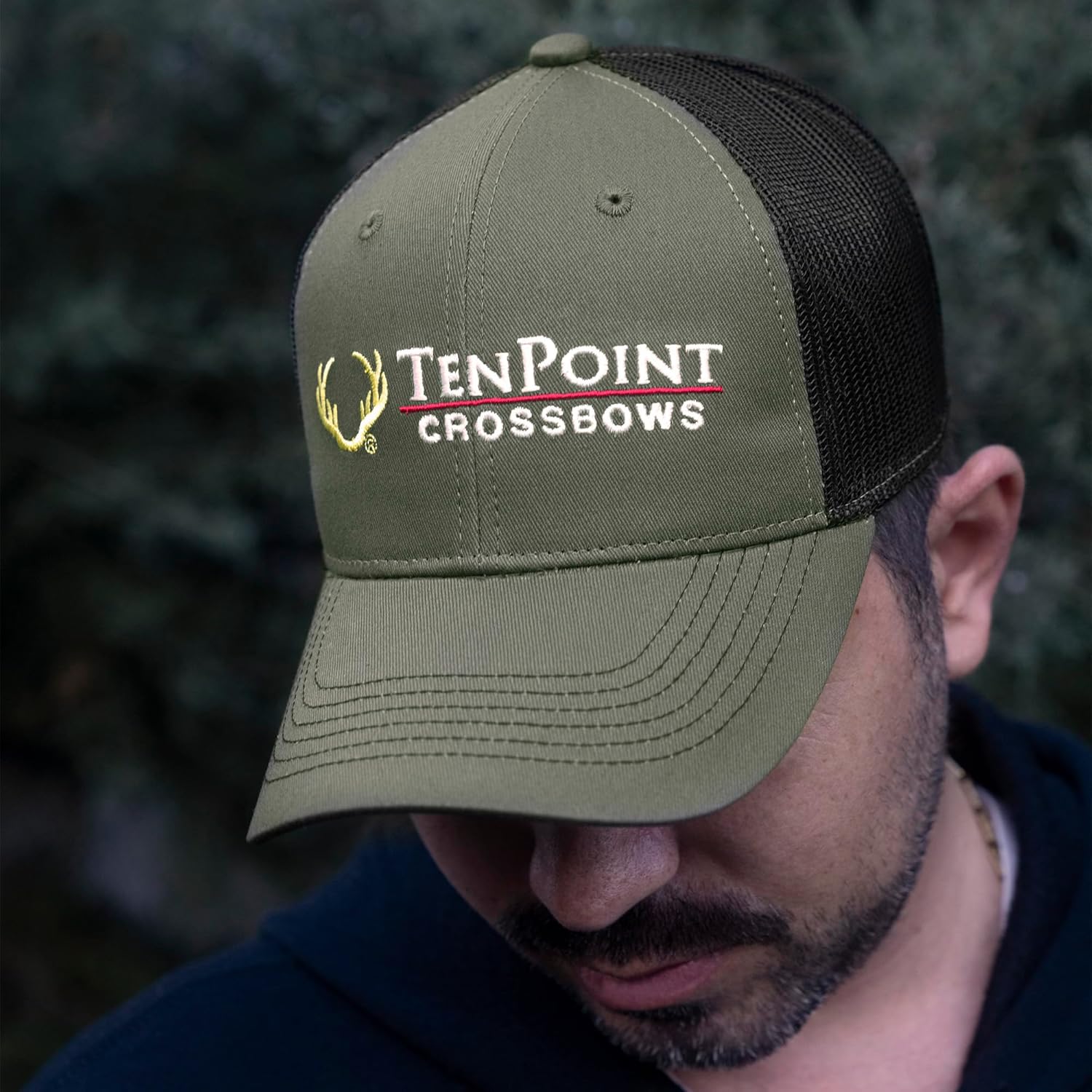 TenPoint Embroidered Mesh Hat (Olive) - Image 6