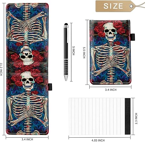 Miniatura 139 de Juego de 4 soportes para bloc de notas de tamaño de bolsillo, de piel sintética, mini bloc de notas con 2 bloc de notas pequeños y lápiz capacitivo