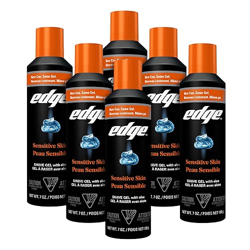 Miniatura 10 de Edge Gel de afeitado para hombres, extra hidratante con vitamina E, (paquete de 6) - Gel de afeitado para hombres que hidrata, protege y calma