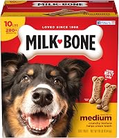 Milk-Bone Original Dog Treats for Medium Dogs - Crunchy Teeth-Cleaning Biscuits with 12 Vitamins, 10lb Box