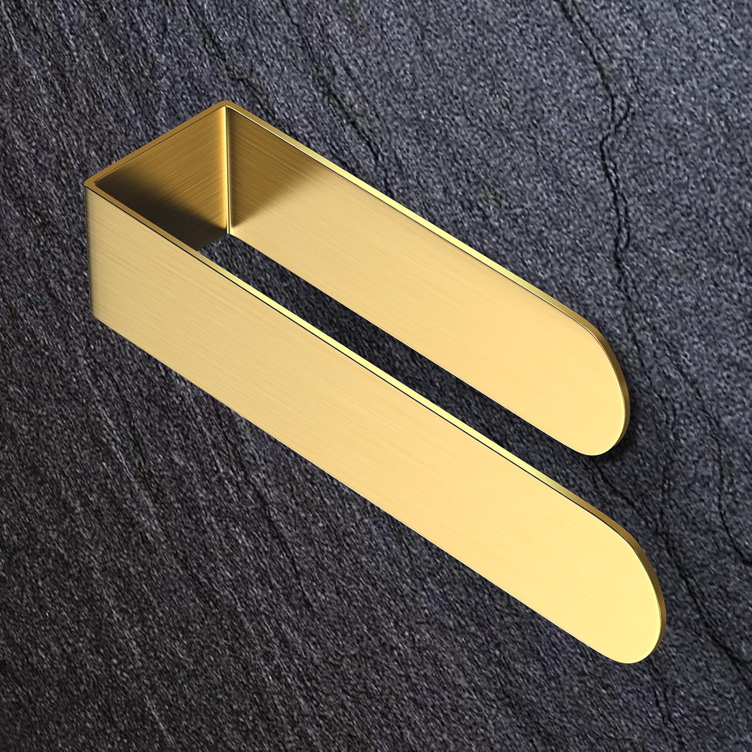 HUFEEOH 8 Inch Hand Towel Holder, Stainless Steel Towel Racks for Bathroom, Gold Self Adhesive