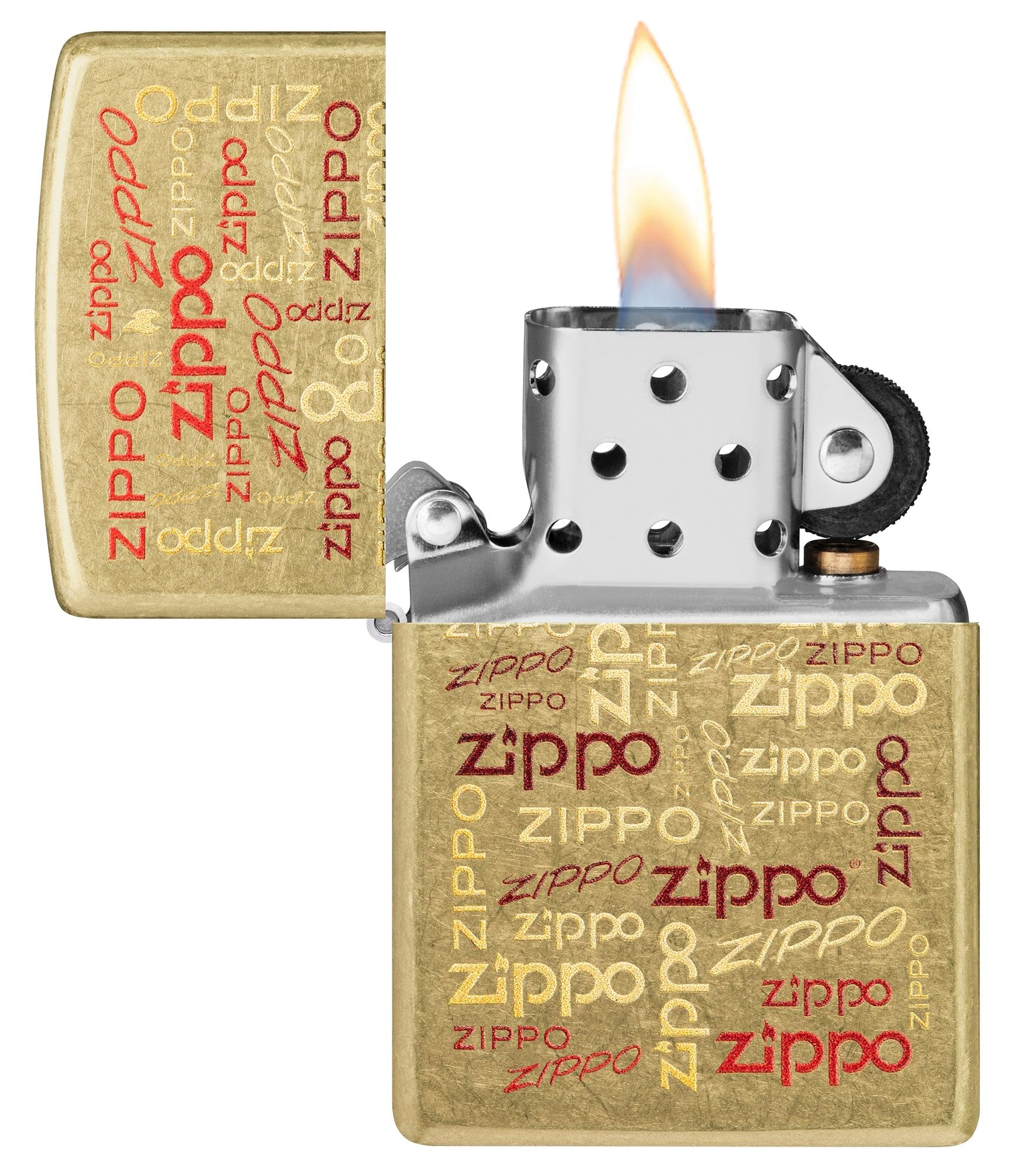Amazon.com: Zippo Lighter: Zippo Multi-Color Logos - Tumbled