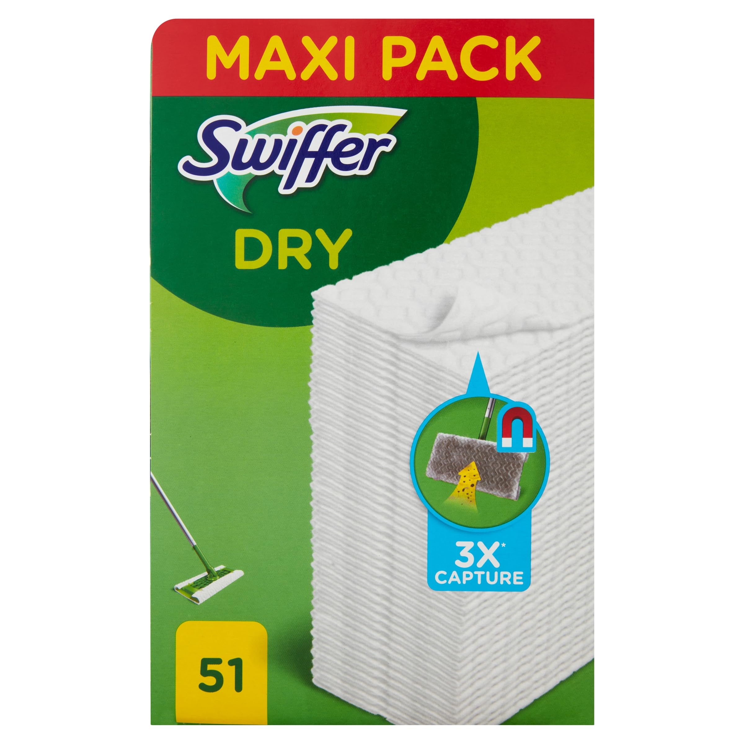 Zeilako Dust Trapper Cloths, 51 Dry Microfibre Cloths, Dust and Dirt Catch Cloths, Great for All Types of Floors and Animal Hair, Cloths with 79% Recycled Fibres