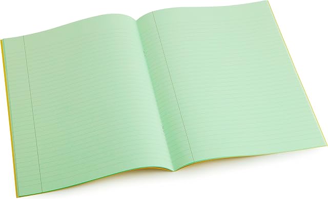Crossbow Education A4 Dyslexia Tinted Exercise Books - 8mm lined with margin - Leaf (10 Pack)