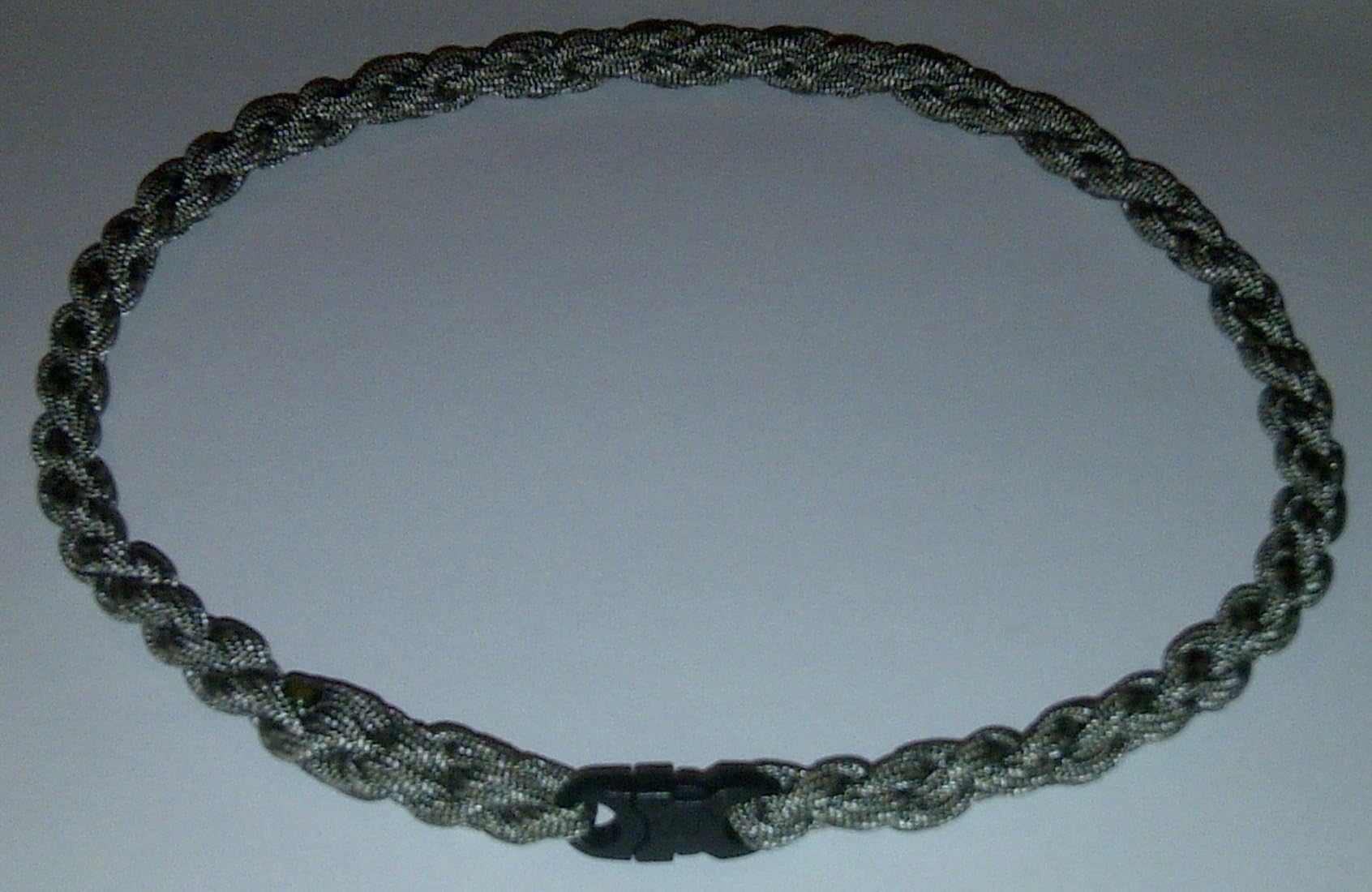 550 Paracord Survival Necklace ACU Digital Camo; 7 Strand Parachute Cord; Nylon Tactical Lanyard; Emergency Cord, Rope; EDC (X-Large (24 inches))