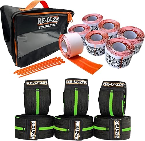 Miniatura 9 de RE-U-ZIP Cremallera de barrera de polvo reutilizable de alta resistencia  Kit de inicio  Sistema patentado de gancho y bucle  rentable y fiable