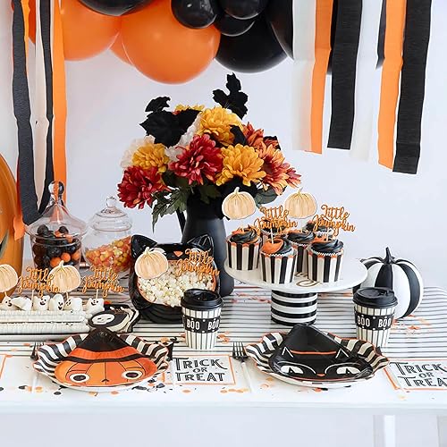 Miniatura 252 de 24 piezas de calabaza Oh Baby Cupcake Toppers Glitter Heart Feet Baby Shower Cupcake Picks para otoño, Acción de Gracias, tema de otoño, baby