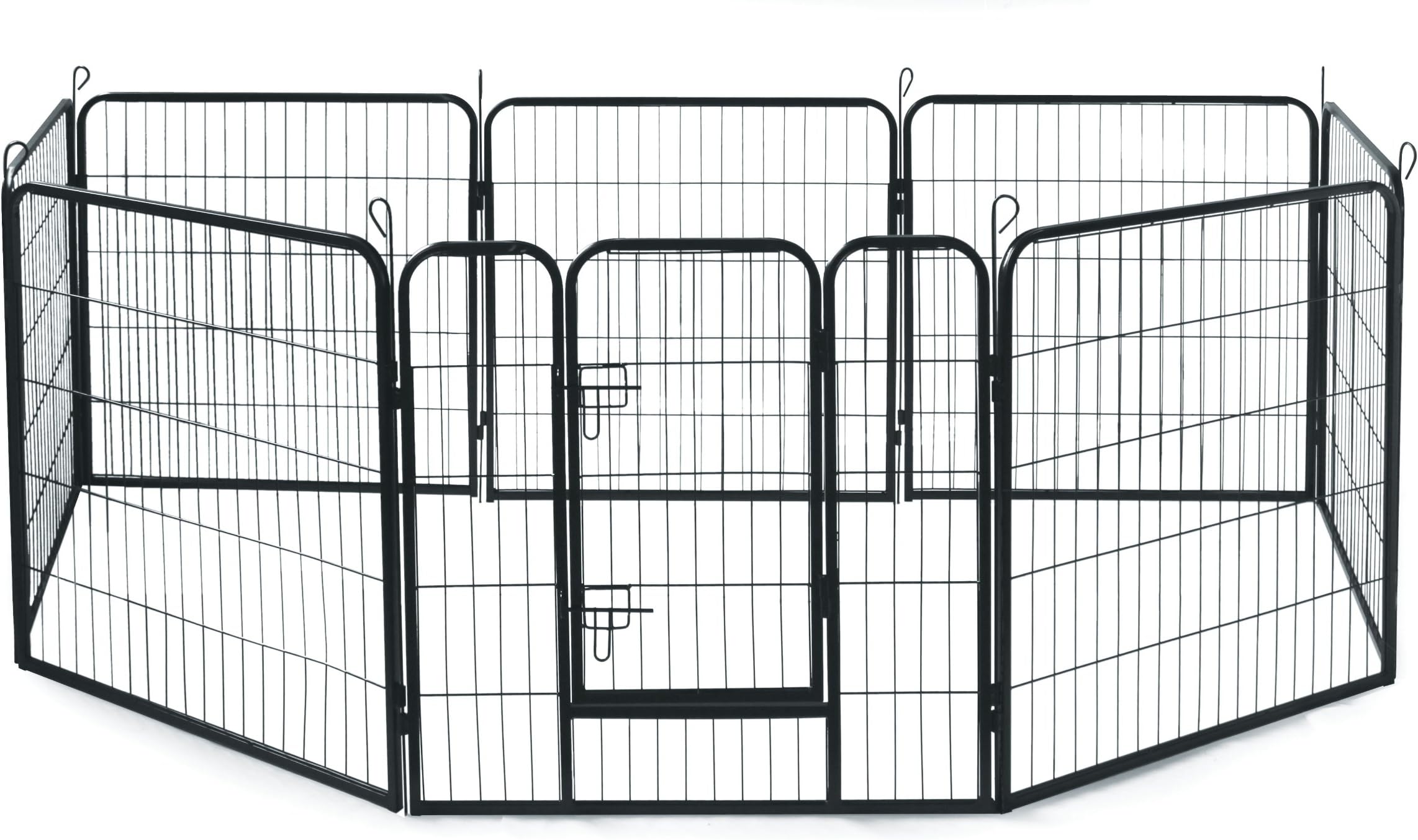 Allmax Metal Pet Fence, Black