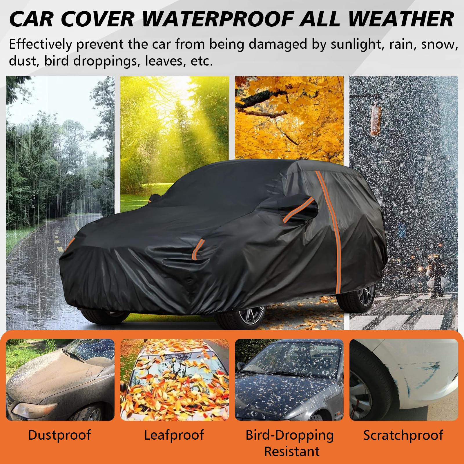 Car Cover for Mitsubishi Outlander Cover for Outlander Custom Fit Outlander Cover 2005-2025 Cover Waterproof All Weather with — view 5