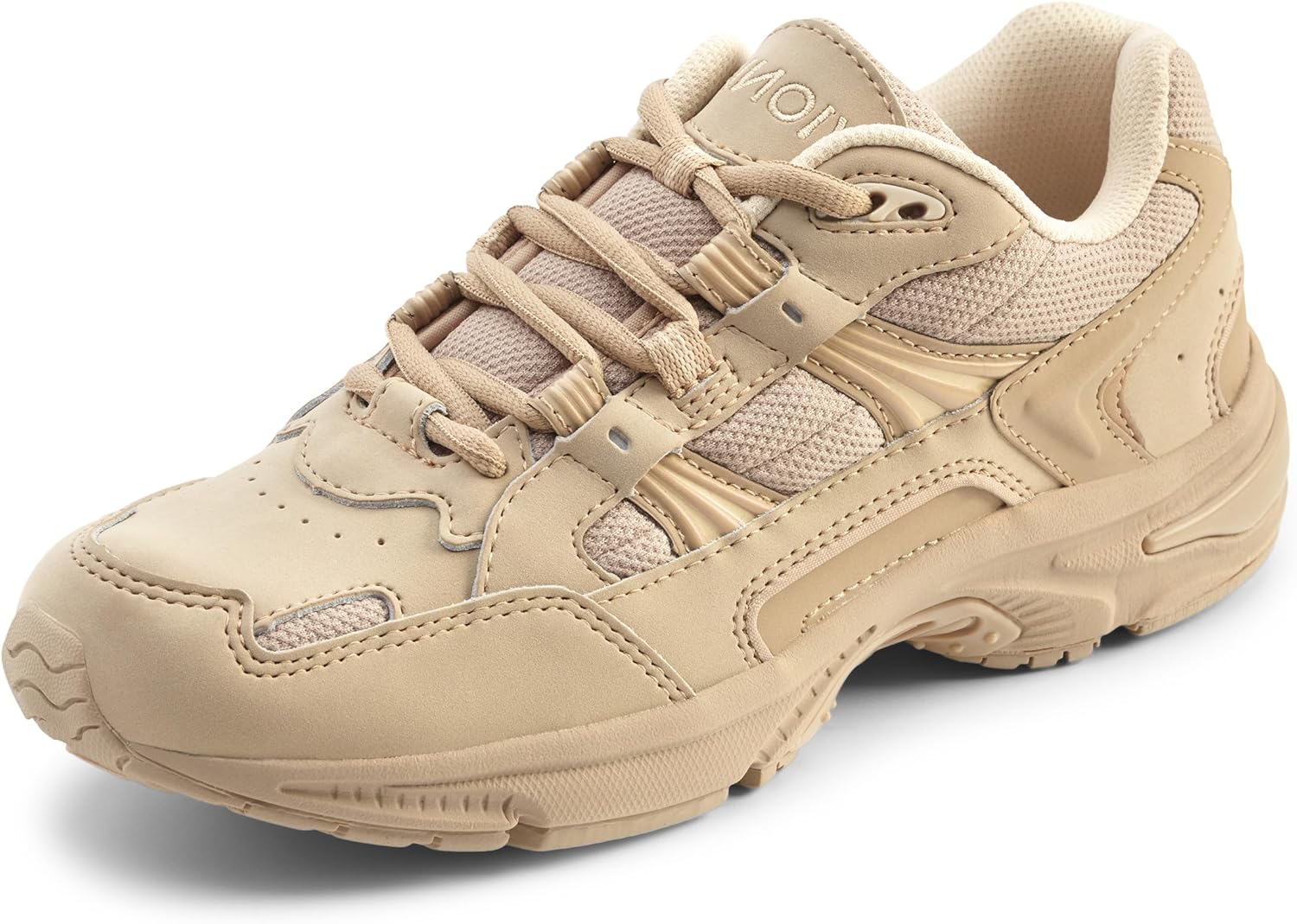 Vionic Women's Walker Classic Comfortable Leisure Shoes- Supportive Walking Sneakers That Include Three-Zone Comfort with Orthotic Insole Arch Support 8.5 Taupe