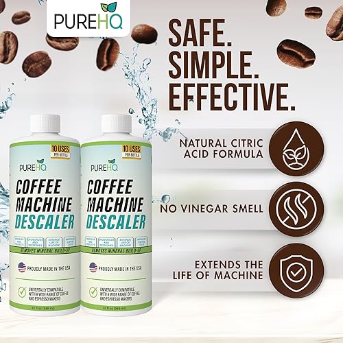 Miniatura 7 de Descalcificador de cafetera (paquete de 2)  20 usos  Solución de descalcificación Keurig  Descalcificador universal para Keurig, Nespresso,