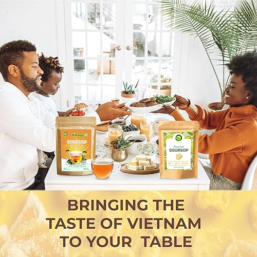 Miniatura 7 de SUNBELEAF Té de guanábana liofilizada de 3.52 onzas + 60 bolsas de té de hojas de guanábana de primera calidad, refrigerio orgánico de frutas