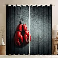 Vista 15 de Cortinas de ventana de baloncesto para ventana, para dormitorio, sala de estar, niños, niñas, tratamientos de ventana deportivas, varias pelotas