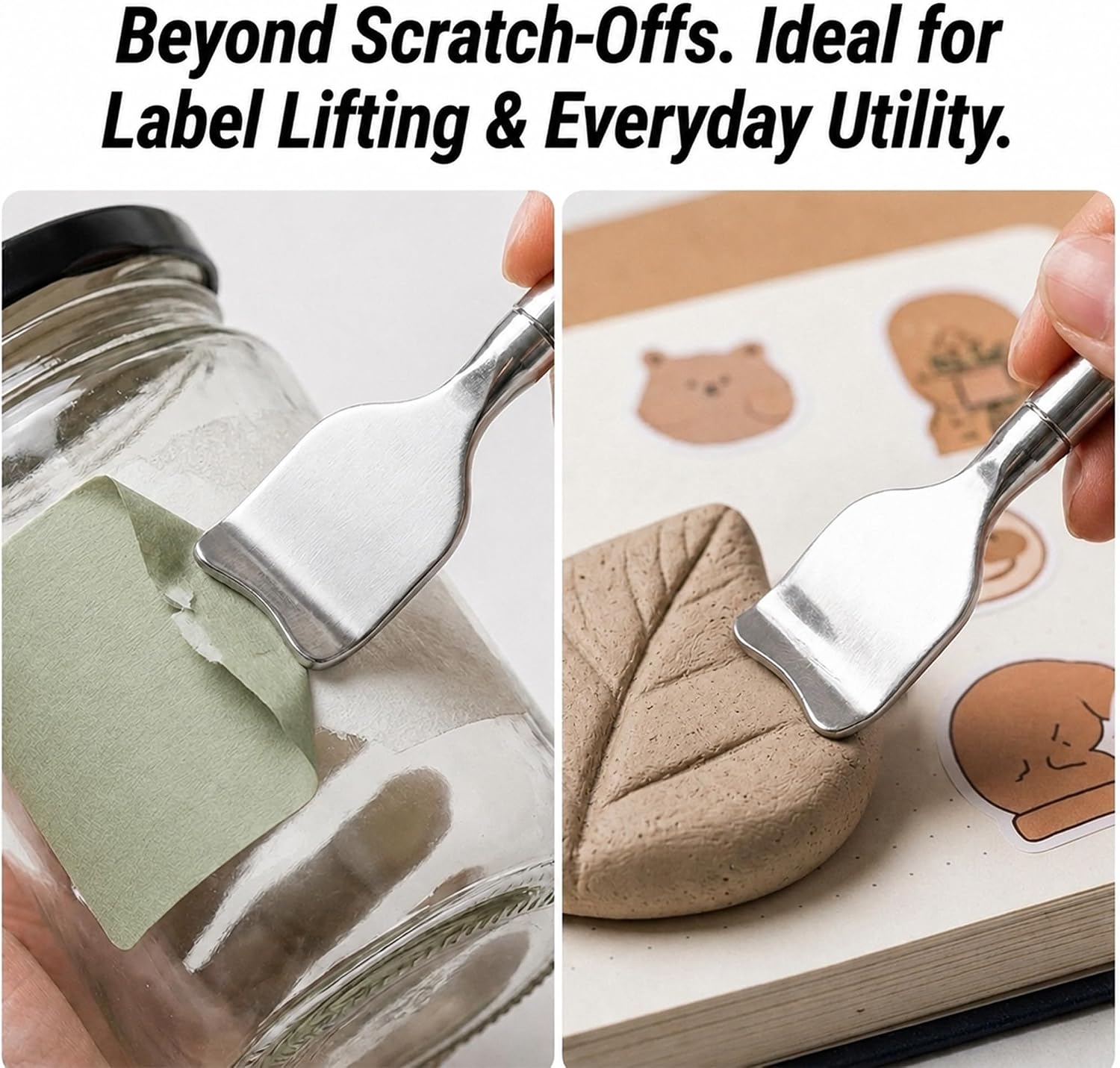 Multi-Tip Metal Scratch Off Tool with Cleaning Brush, Dual Head Lotto Scratcher Safe for Barcodes, Mess-Free Scraper for Clean Hands and Desk, Icebreaker Party Favors, Stainless Steel, 9pcs