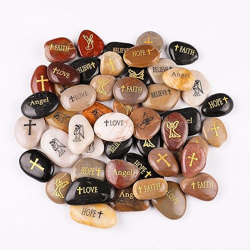 Miniatura 3 de 50 piedras de ángel de la guarda, piedras de ángel de la guarda, oración de serenidad, grabadas, inspiradoras, inspiradoras, inspiradoras, piedras