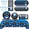 Video Game Party Supplies Tableware Set for 24 Guests Gaming Party Birthday Plates Blue Gamer Party Decorations Includes Plat