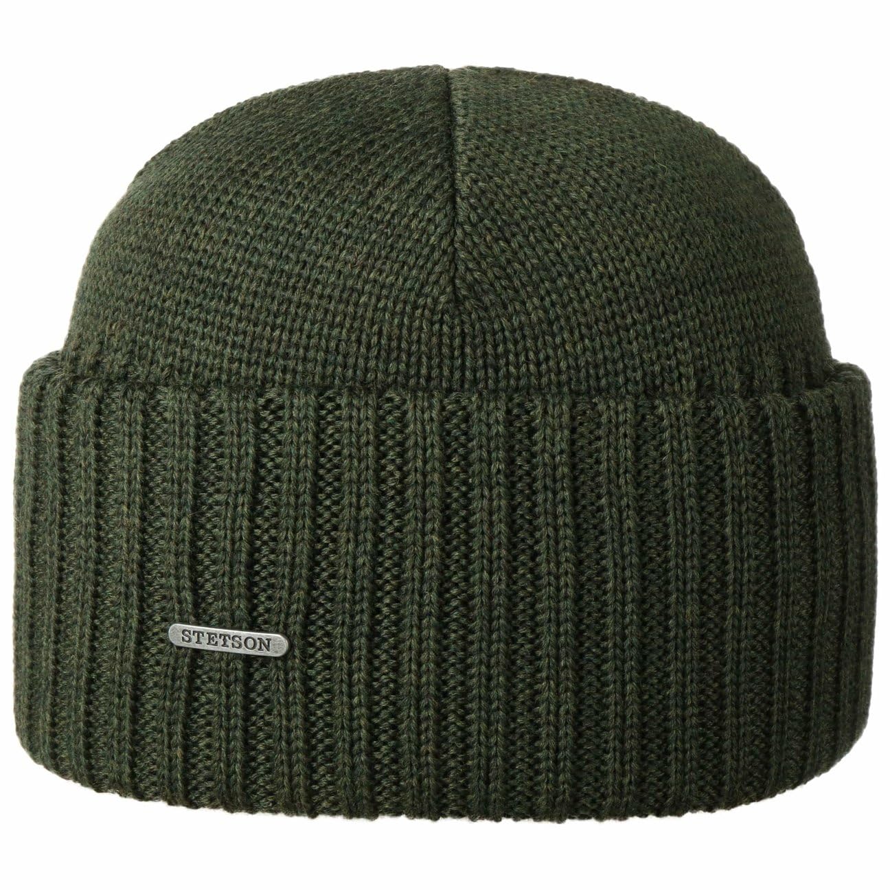 Stetson Women's Olive Northport Winter Hat Made Of Merino Wool - Cap Made In Italy - Seaman's Cap For /Men Fall/Winter Wool Hat - One Size