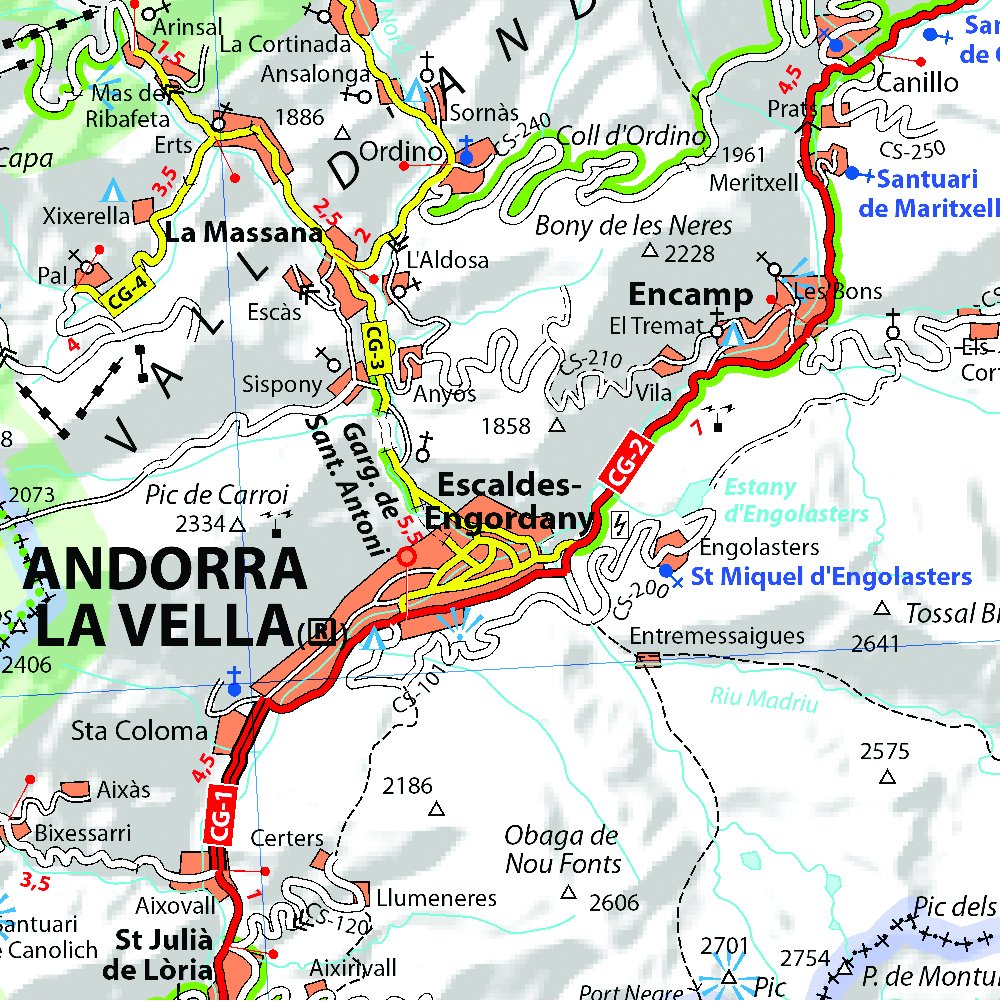 Mapa Zoom Pirineos Orientales / Pirineo Catalán, Andorra: No. 146