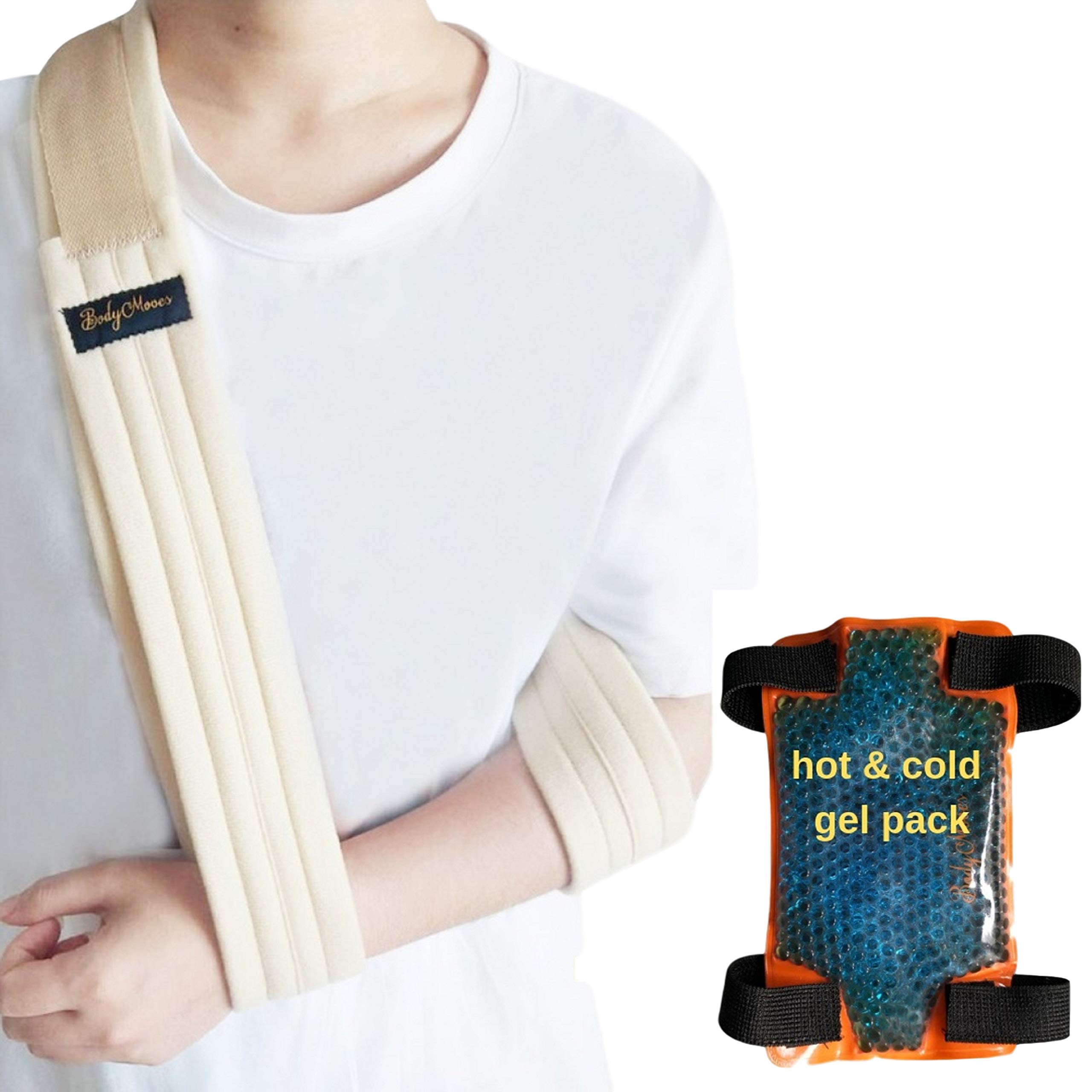 Buy BodyMoves Arm Sling PLUS Hot and Cold Hand Ice Pack for shoulder