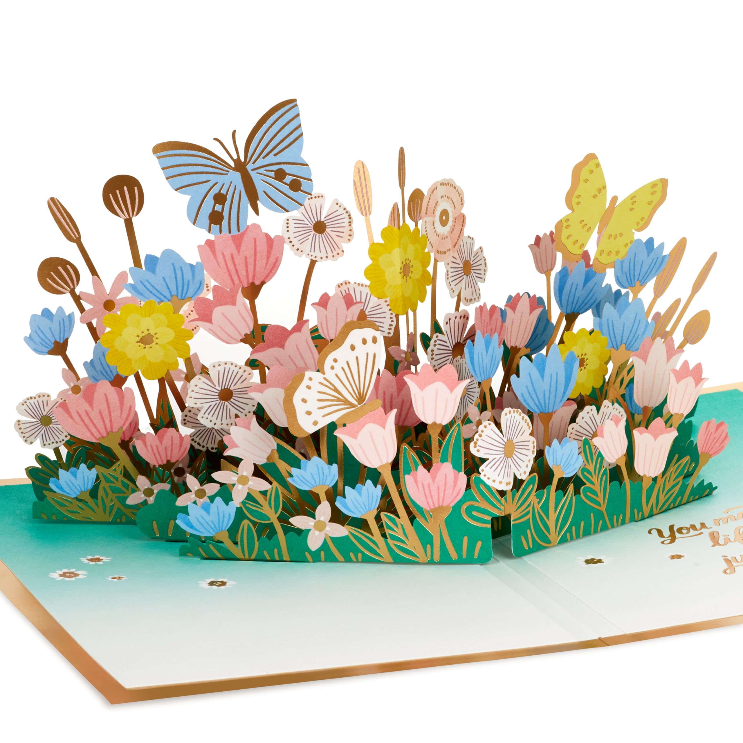 Hallmark Mothers Day Card for Mum, 3D, Pop Up, Florals & Butterflies, Pink, Purple, Gold