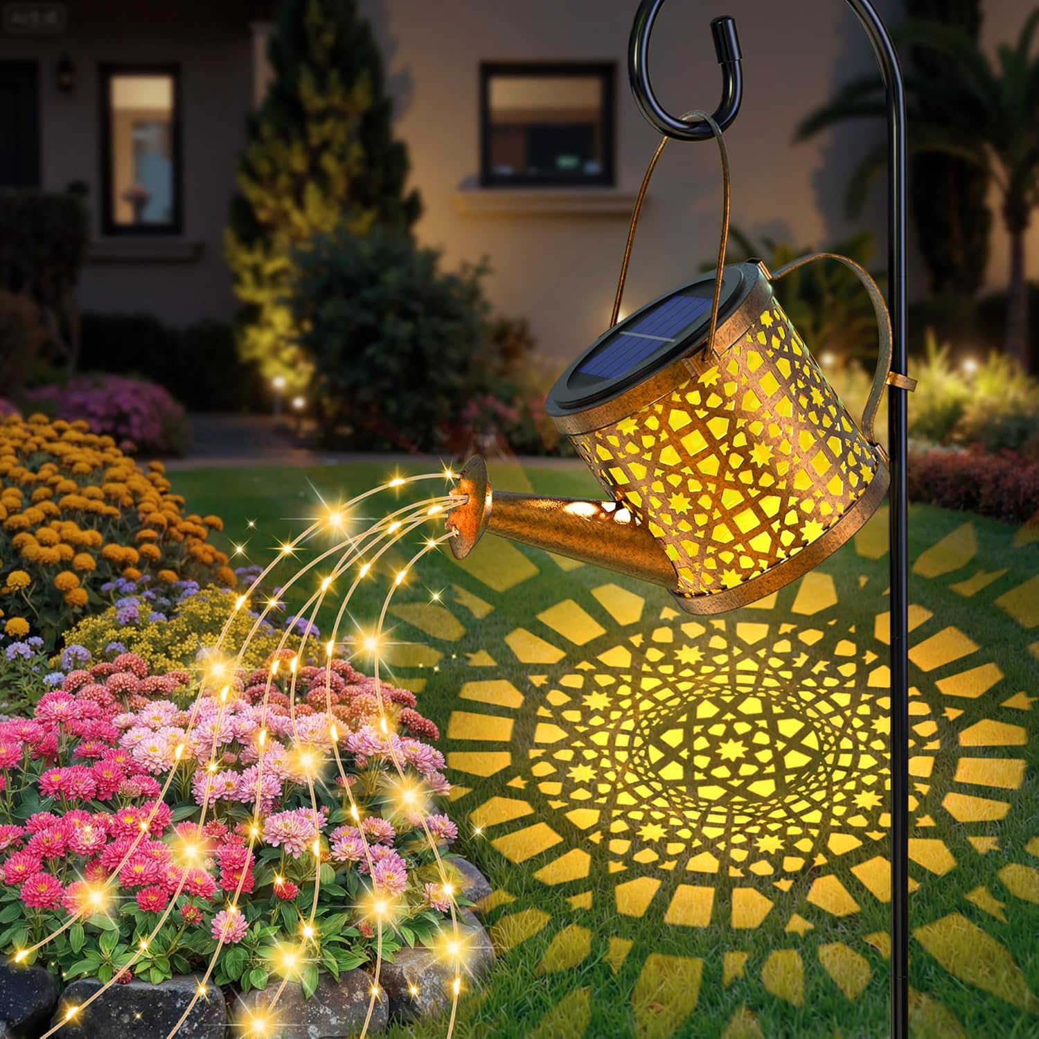 Solar Watering Can Lights Waterproof, Solar Lights Outdoor Decorative Garden Decor Metal Hanging Lights for Outside Patio Pathway Yard, Christmas Birthday Gardening Gifts