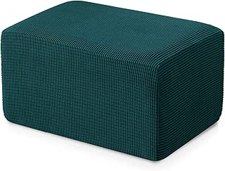 stretch leather ottoman cover