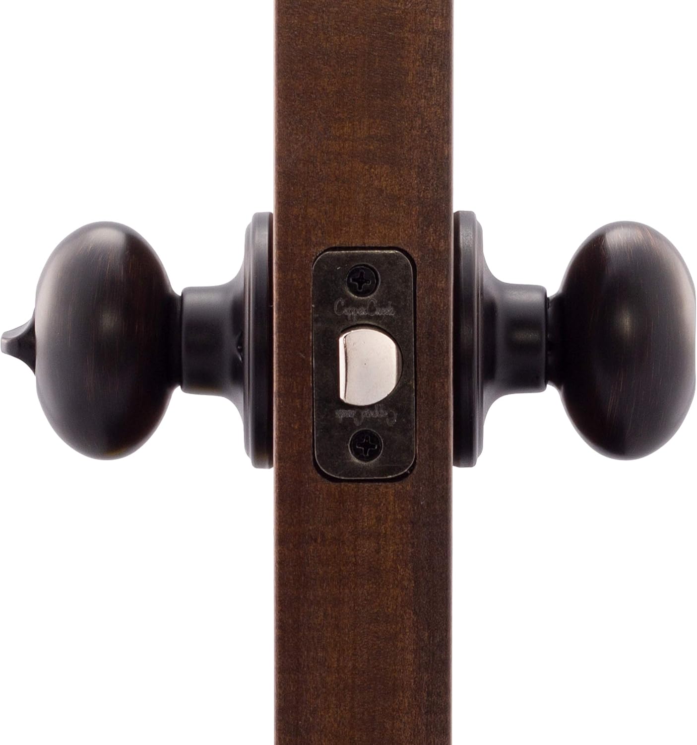 Copper Creek EK2030TB Egg Door Knob, Privacy Function, 1 Pack, in Tuscan Bronze