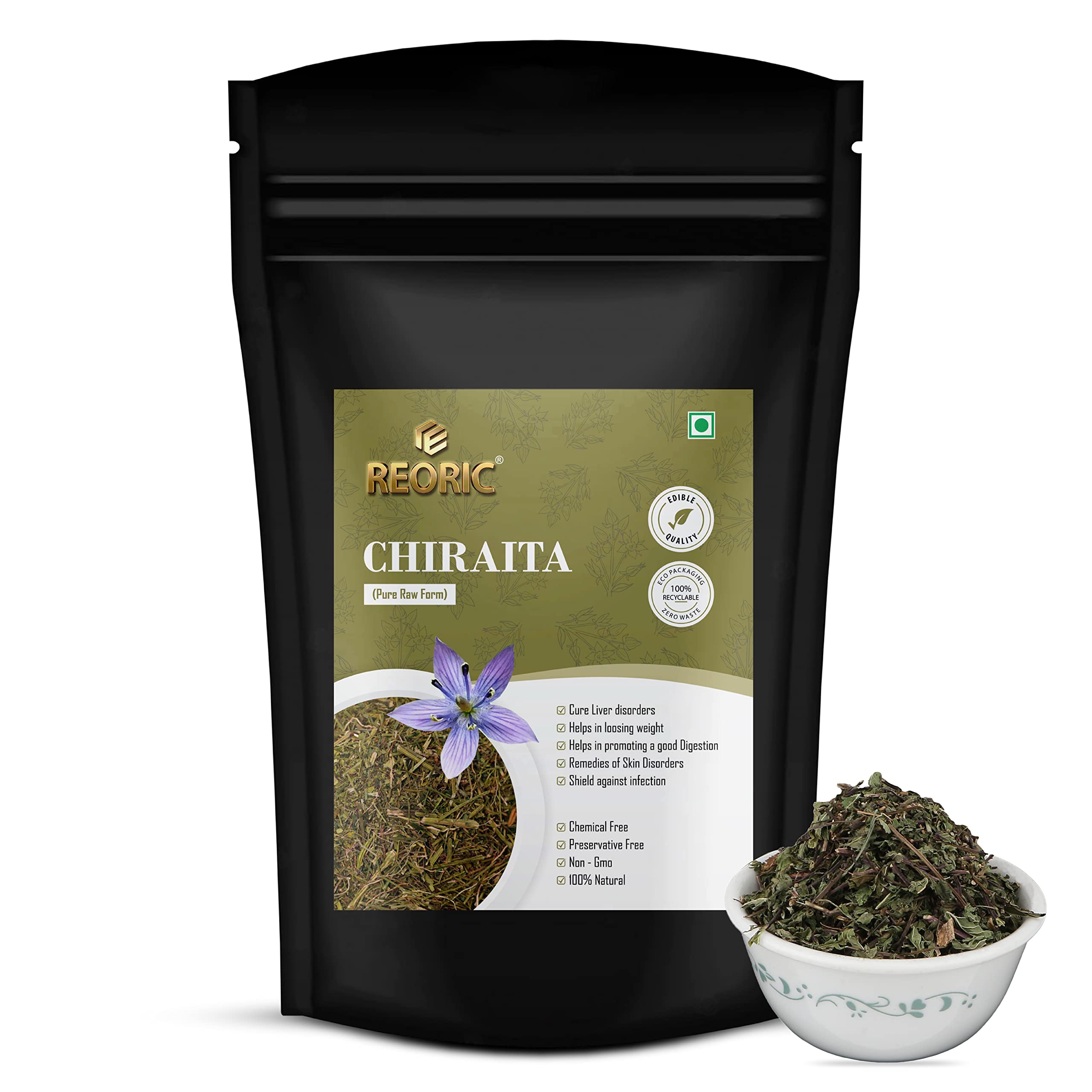 REORIC Chirata - 100g | 100% Fresh & Natural Chirayta| chiraita leaf | Bitterstick | Swertia Chirayita | Pure Raw Form Chirata | Green Chiraita/Indian Gentian | Hara Chirayata (B0BF3V9ZN4) Amazon Price History, Amazon Price Tracker