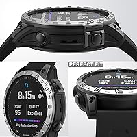 Vista 3 de Anillo de bisel compatible con Garmin Fenix 7X, anillo de bisel de acero inoxidable, cubierta adhesiva antiarañazos y protector de colisiones