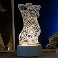Luminária led 3d, abajur de mesa, grávida com bebê- corpo humano